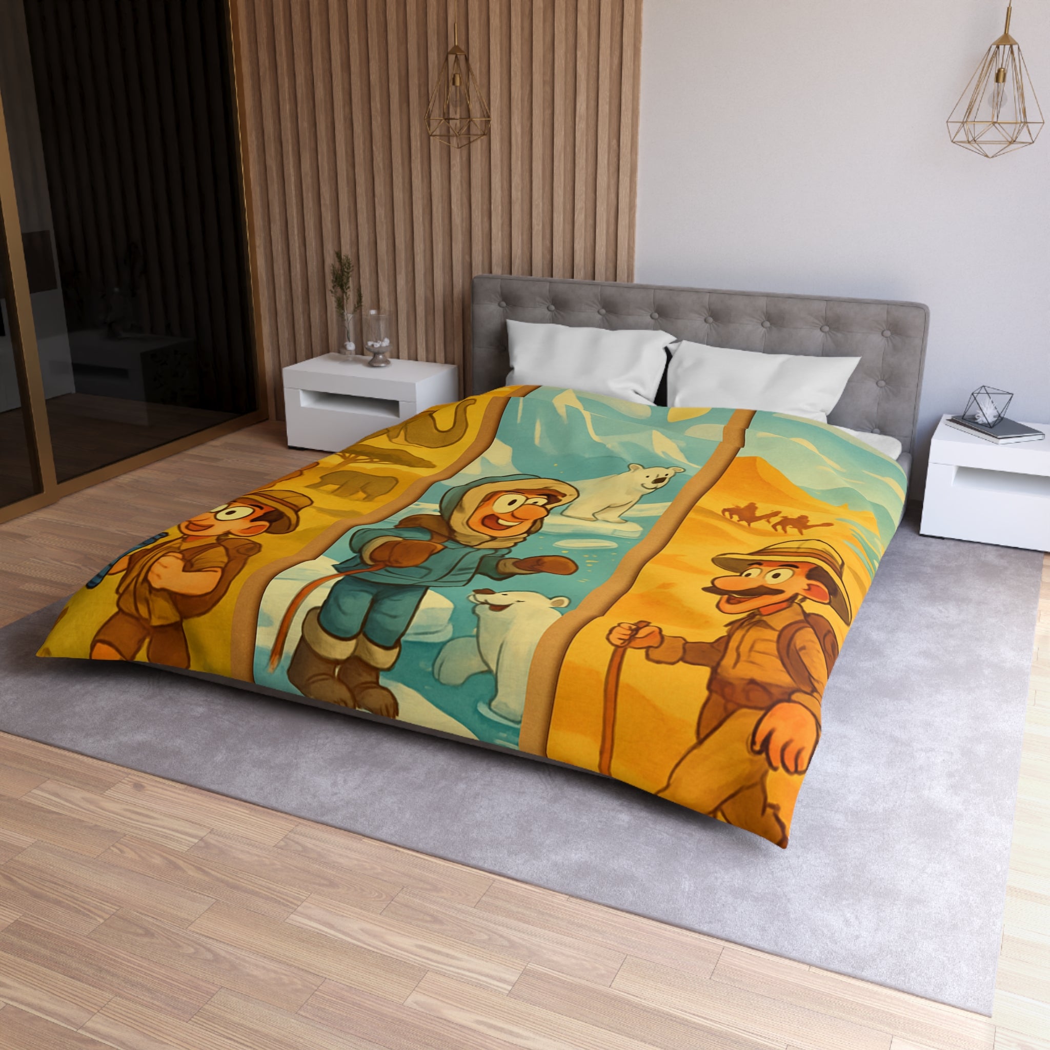 Housse de Couette Microfibre Création Artistique Moderne Design Exclusif Décoration Chambre