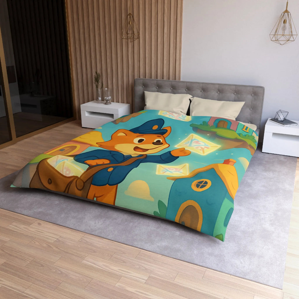 Housse de Couette Microfibre Art Graphique Contemporain Style Décoratif Chambre Tendance