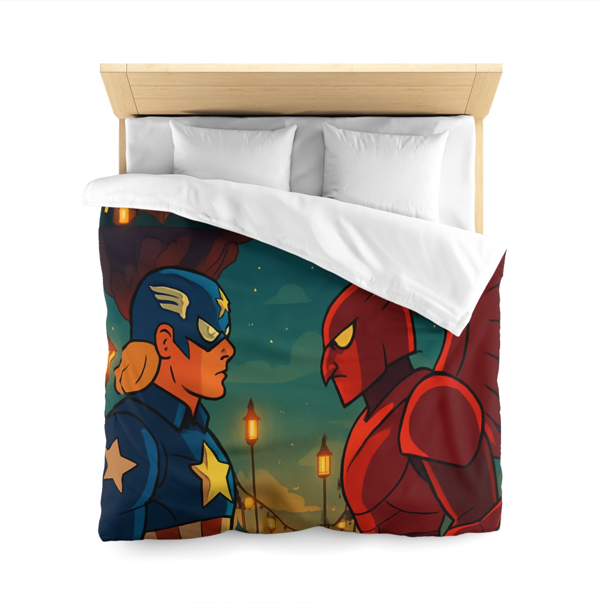 Housse de Couette Microfibre Design Artistique Moderne Décoration Chambre Confort Premium