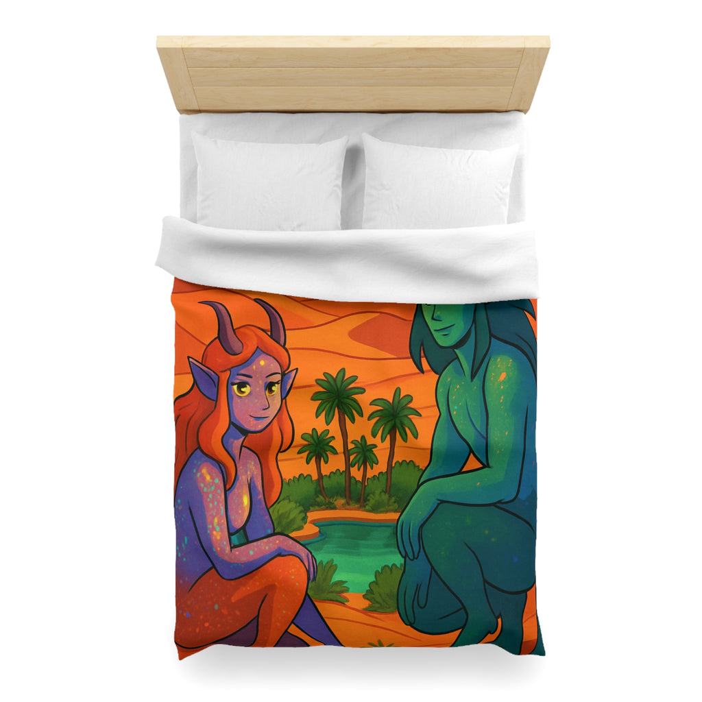 Housse de Couette Microfibre Motif Créatif Original Style Contemporain Chambre Élégante