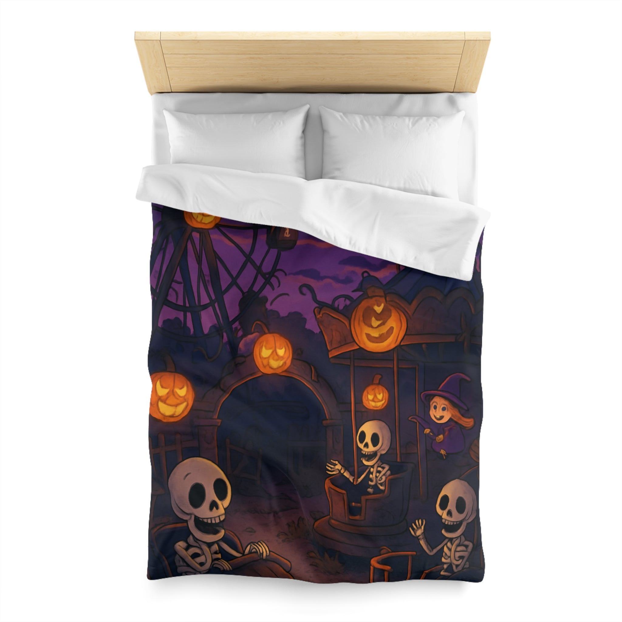 Housse de Couette Microfibre Motif Créatif Original Style Contemporain Chambre Élégante