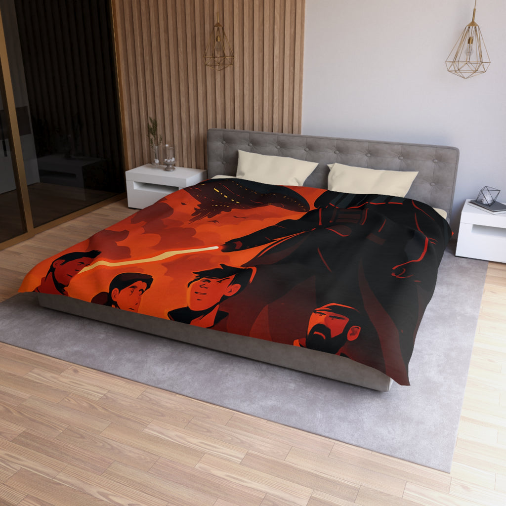 Housse de Couette Microfibre Motif Créatif Original Style Contemporain Chambre Élégante