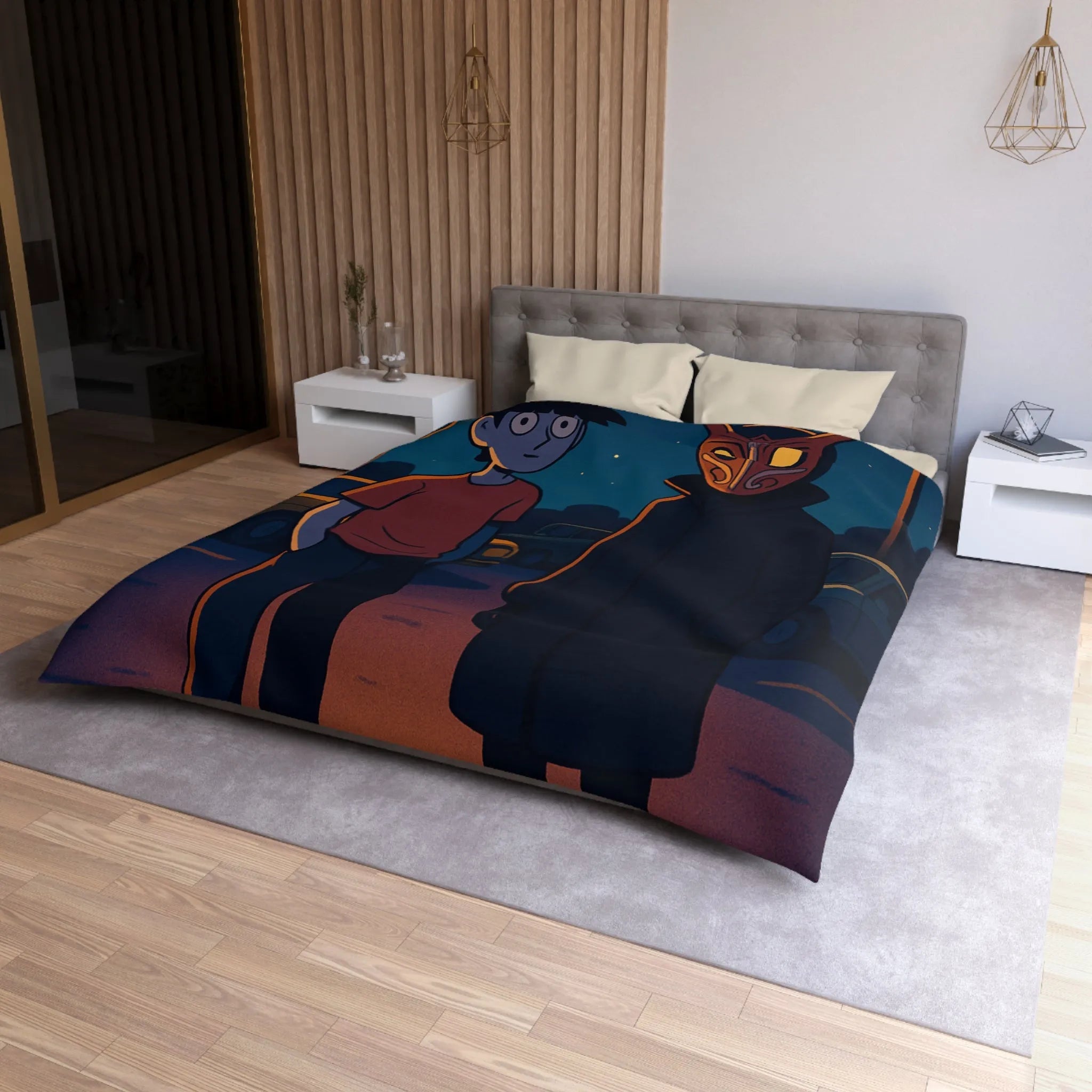 Housse de Couette Microfibre Création Artistique Moderne Design Exclusif Décoration Chambre