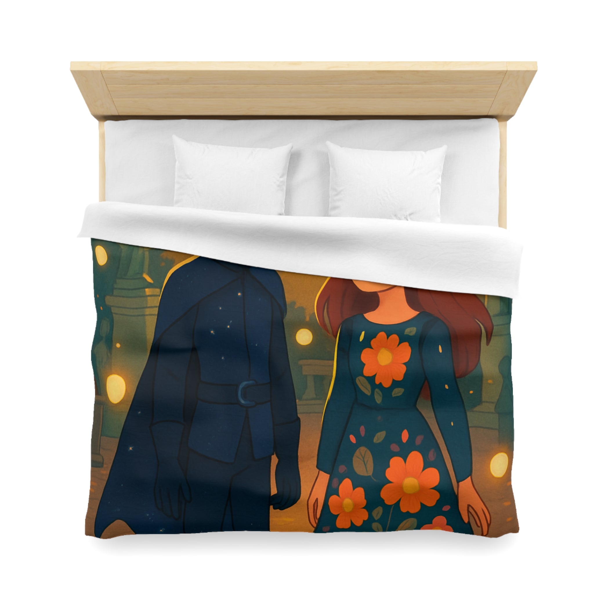 Housse de Couette Microfibre Motif Créatif Original Style Contemporain Chambre Élégante