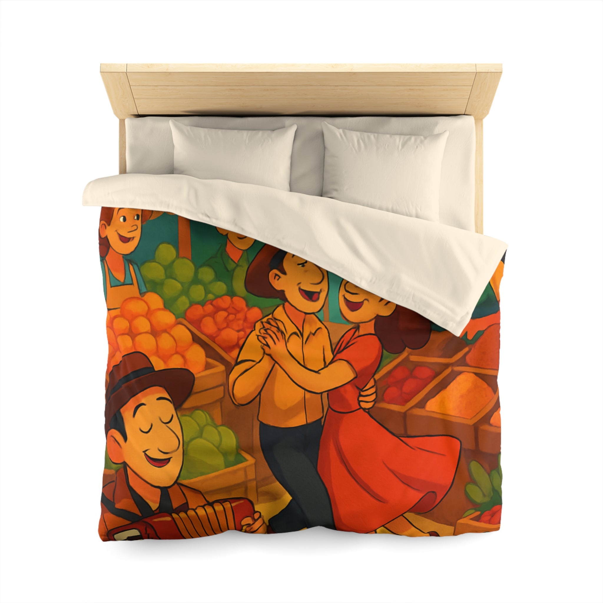 Housse de Couette Microfibre Design Artistique Moderne Décoration Chambre Confort Premium