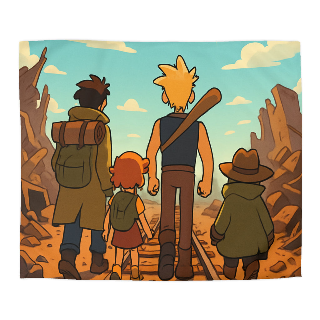 Housse de Couette Microfibre Illustration Unique Design Moderne Décoration Intérieure Raffinée