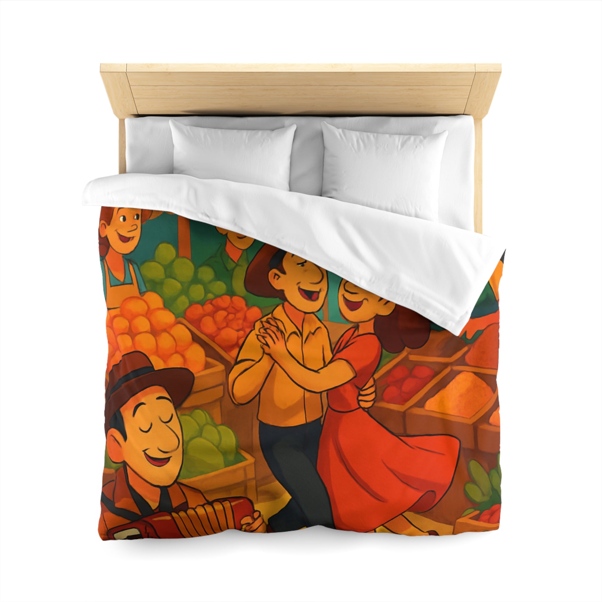 Housse de Couette Microfibre Design Artistique Moderne Décoration Chambre Confort Premium