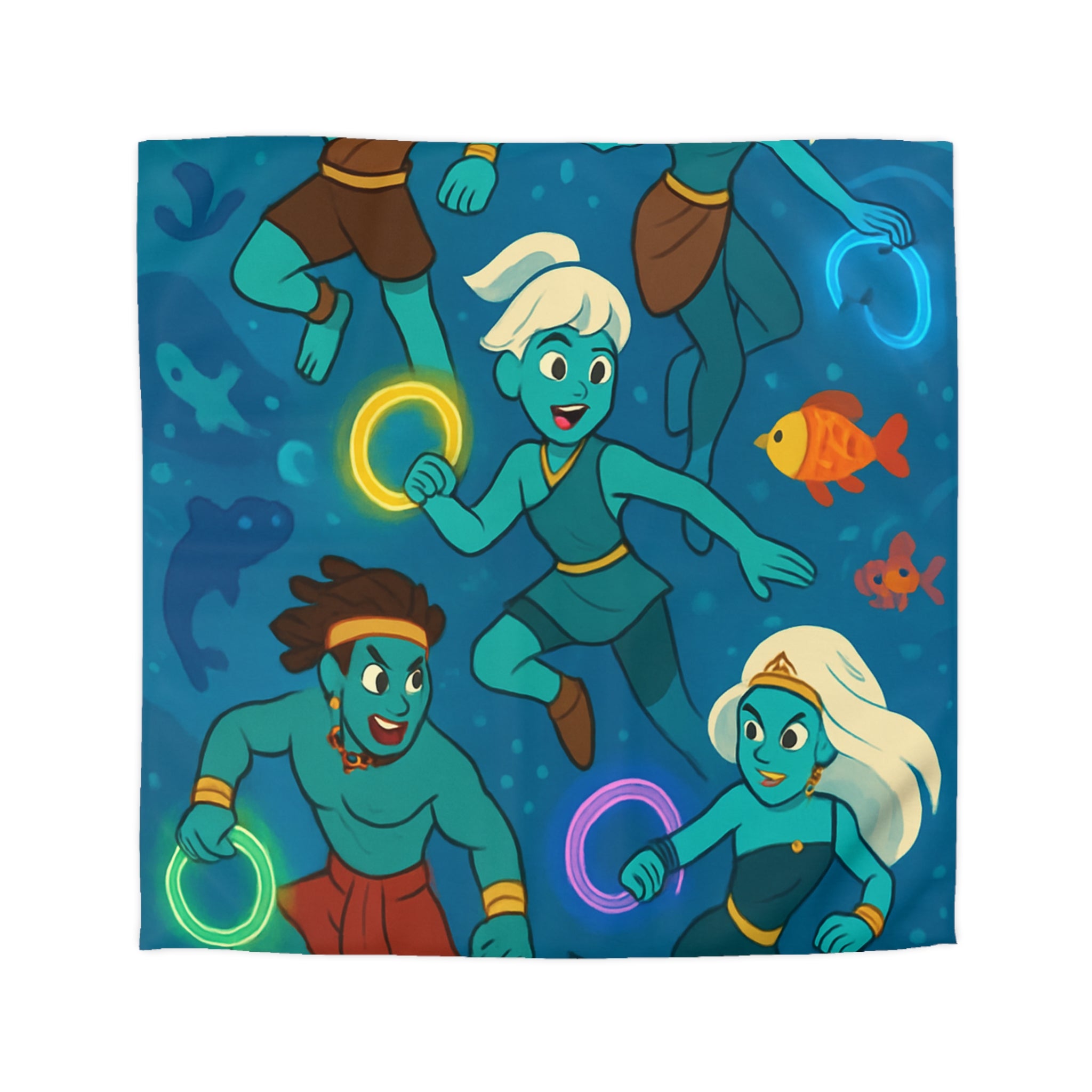 Plongez dans le Monde Enchanté des Sirènes avec Anneaux Lumineux Colorés et Vibrants