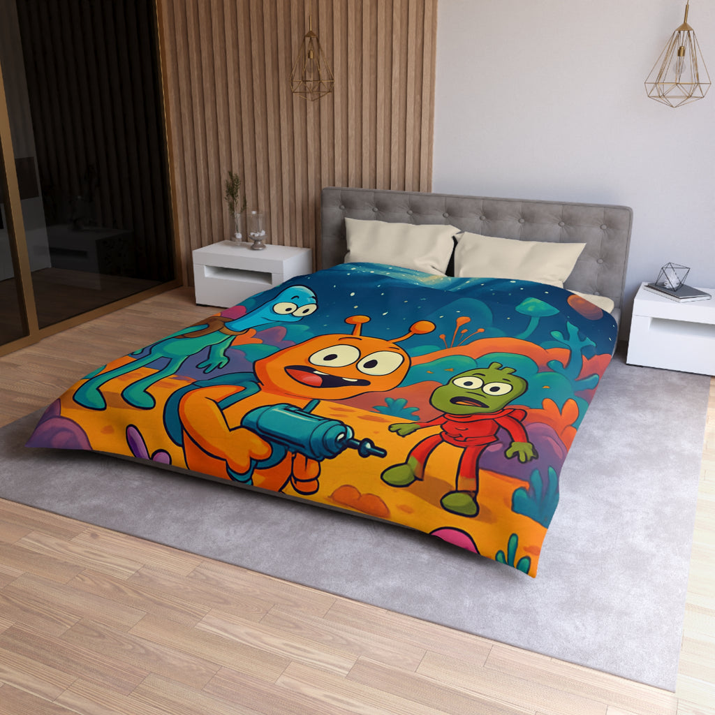 Housse de Couette Microfibre Design Artistique Moderne Décoration Chambre Confort Premium