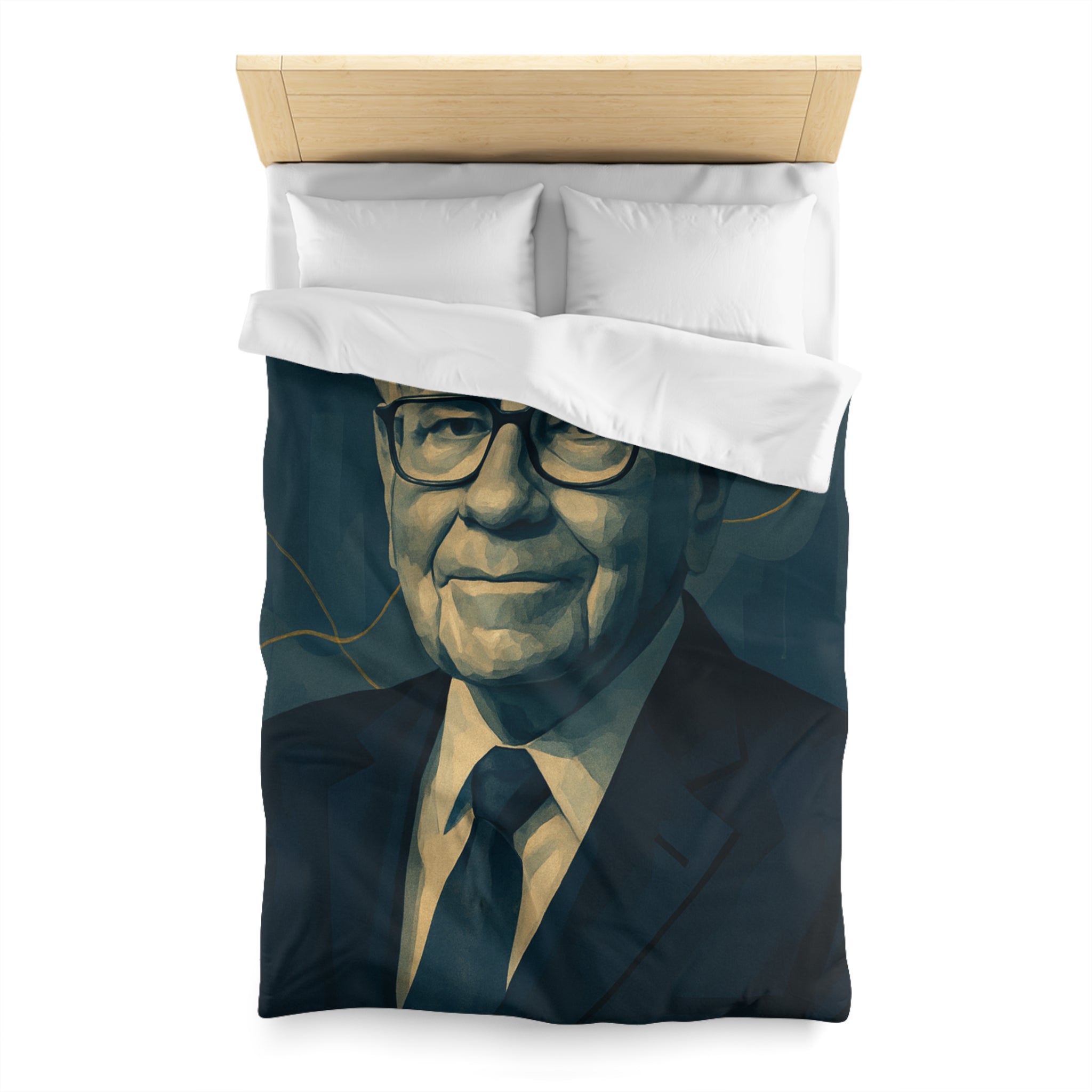 Housse de Couette Microfibre Motif Créatif Original Style Contemporain Chambre Élégante