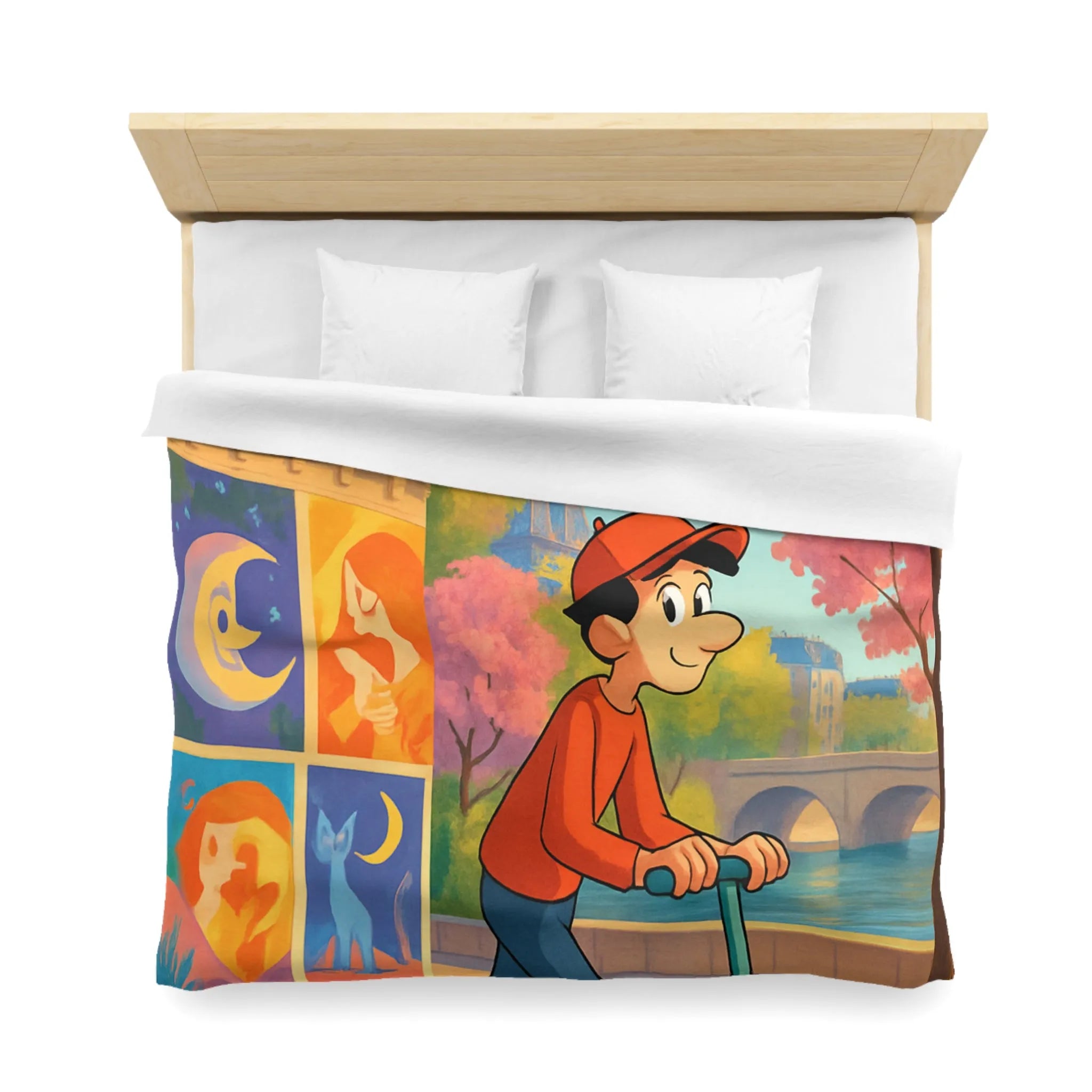 Housse de Couette Microfibre Création Artistique Moderne Design Exclusif Décoration Chambre