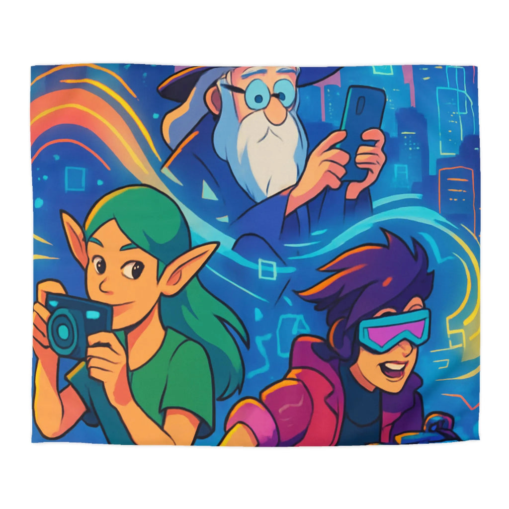 Explorez une Housse de Couette Magique avec Aventure Épique et Design Coloré de Personnages