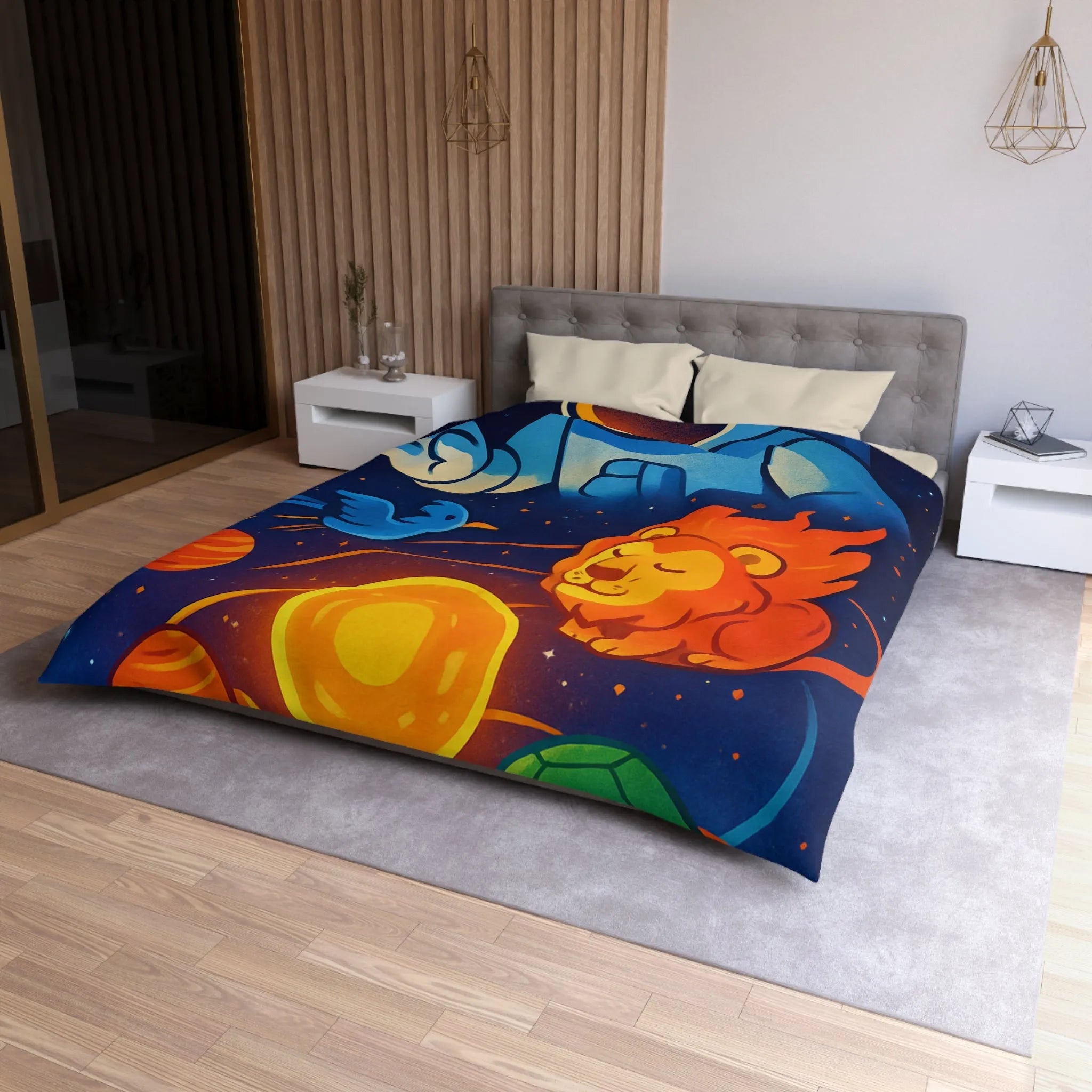 Housse de Couette Microfibre Création Artistique Moderne Design Exclusif Décoration Chambre