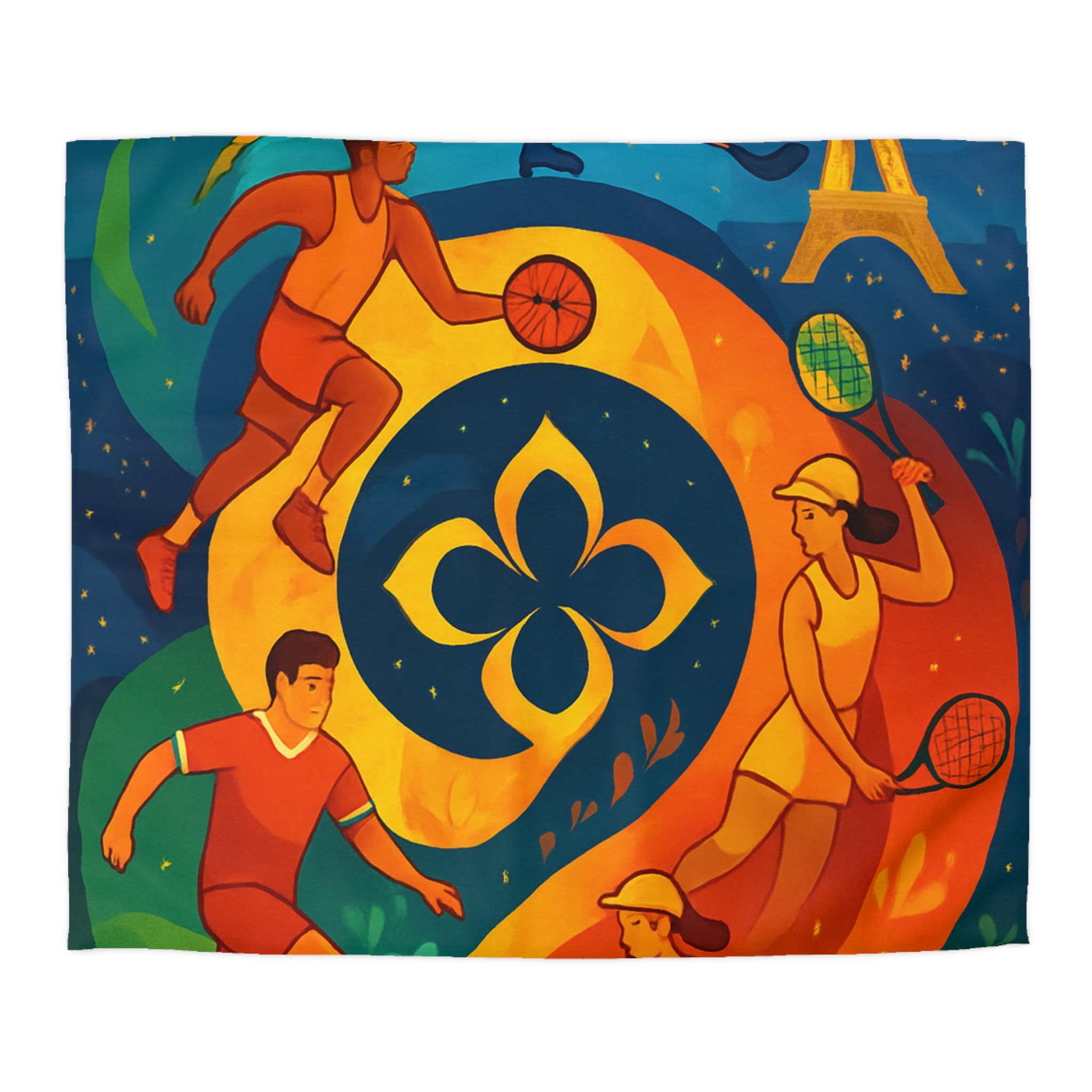 Housse de Couette Microfibre Illustration Unique Design Moderne Décoration Intérieure Raffinée