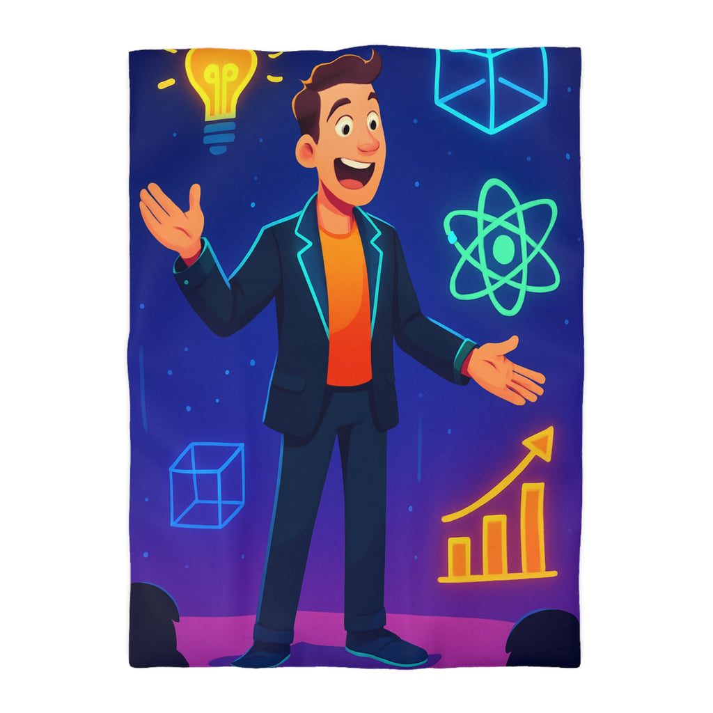 Housse de Couette Microfibre Motif Créatif Original Style Contemporain Chambre Élégante