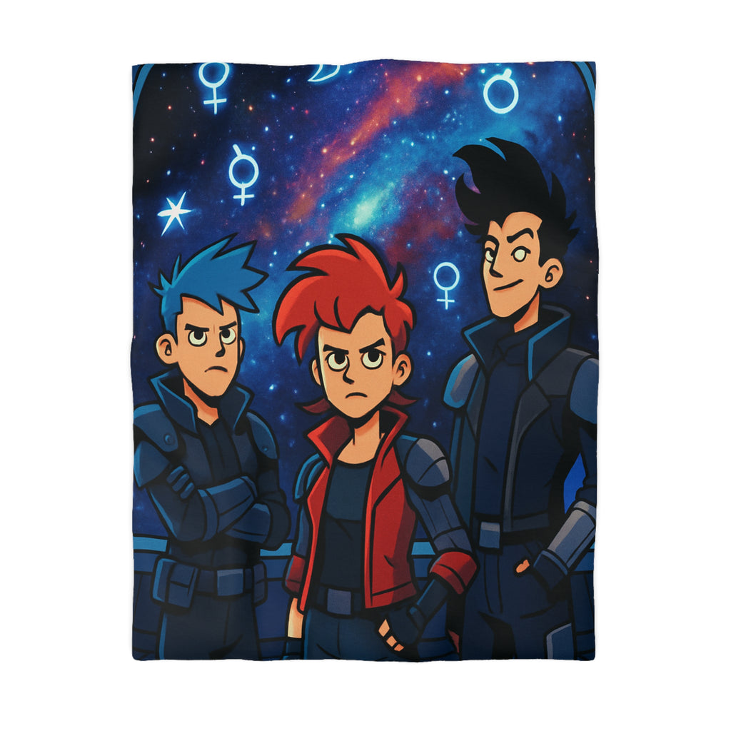 Housse de Couette Microfibre Illustration Unique Design Moderne Décoration Intérieure Raffinée