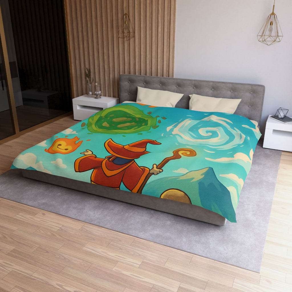 Housse de Couette Microfibre Design Artistique Moderne Décoration Chambre Confort Premium