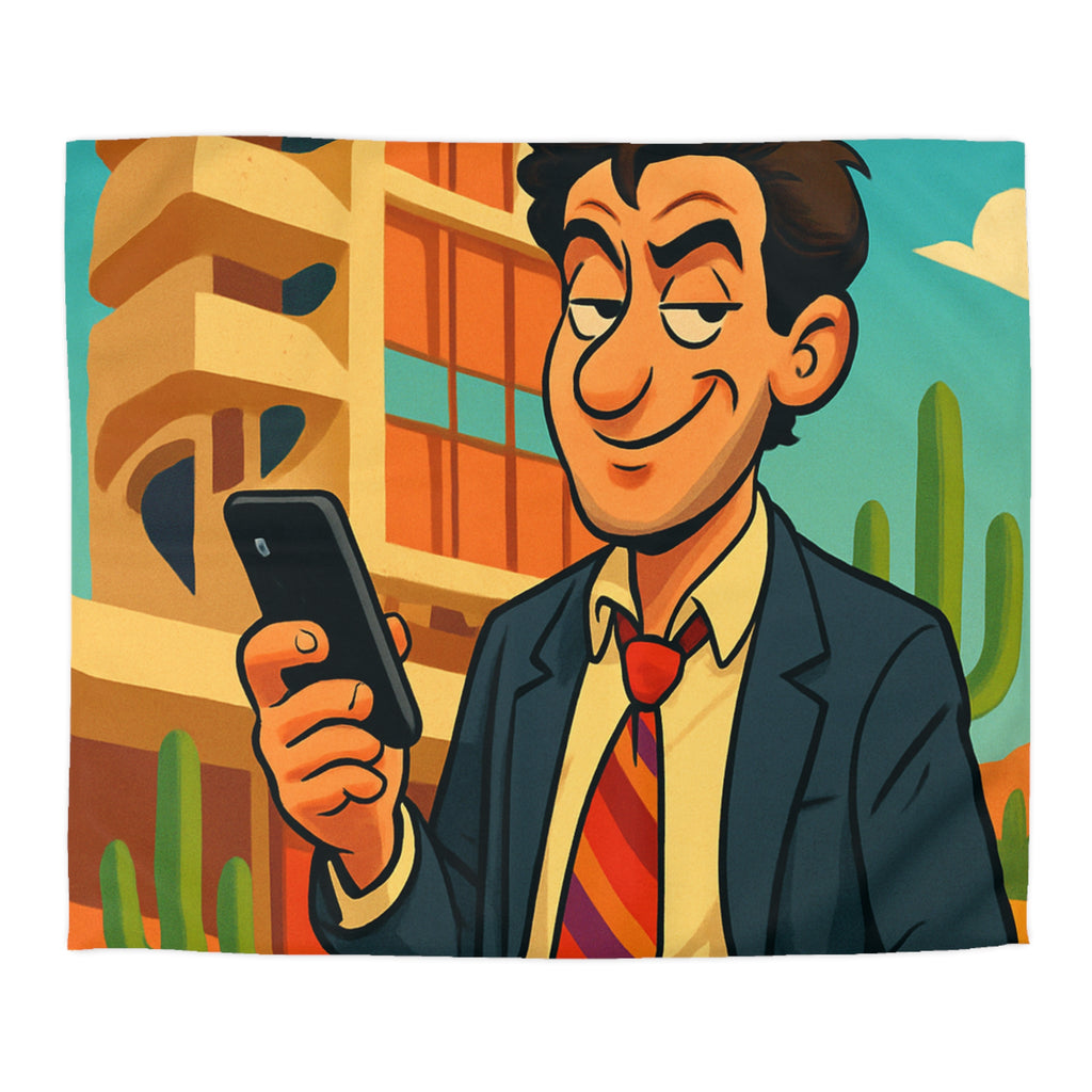 Housse de Couette Microfibre Illustration Unique Design Moderne Décoration Intérieure Raffinée