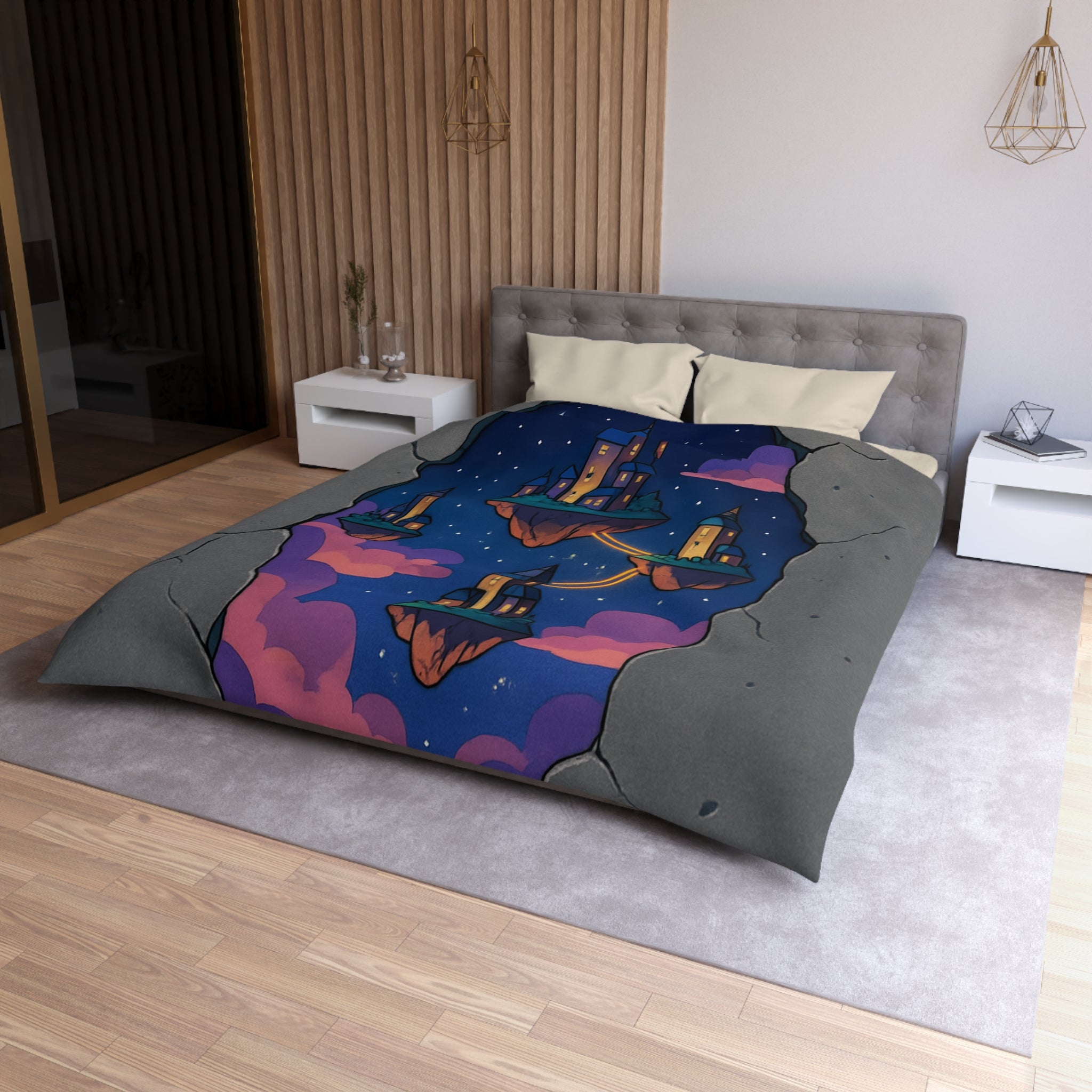 Housse de Couette Microfibre Création Artistique Moderne Design Exclusif Décoration Chambre