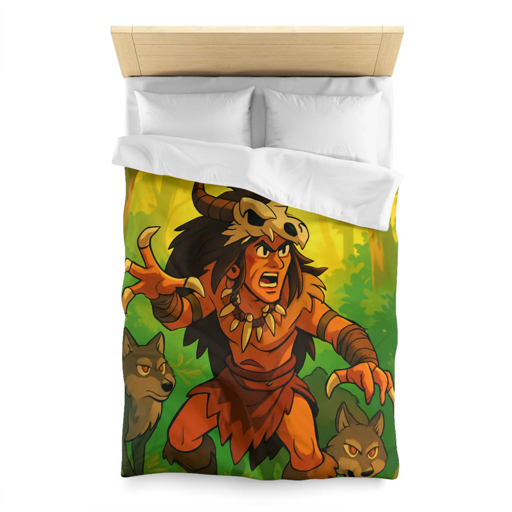 Sauvage Rêveur : Housse de Couette Motif Chaman Animaux Forêt Mystique