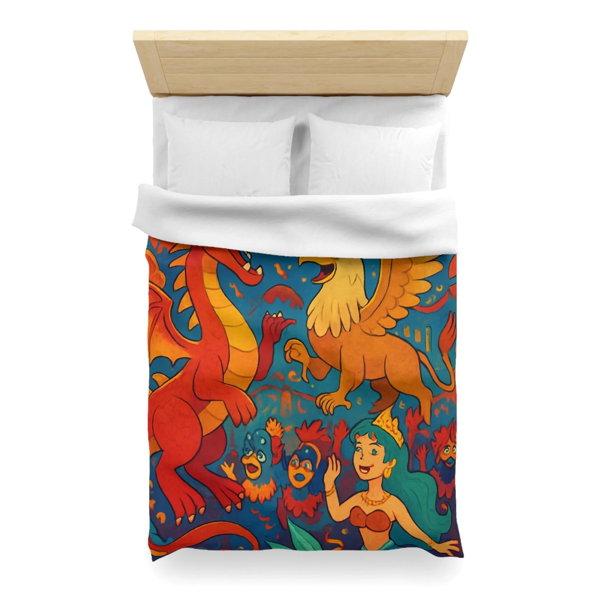 Housse de Couette Microfibre Art Graphique Contemporain Style Décoratif Chambre Tendance