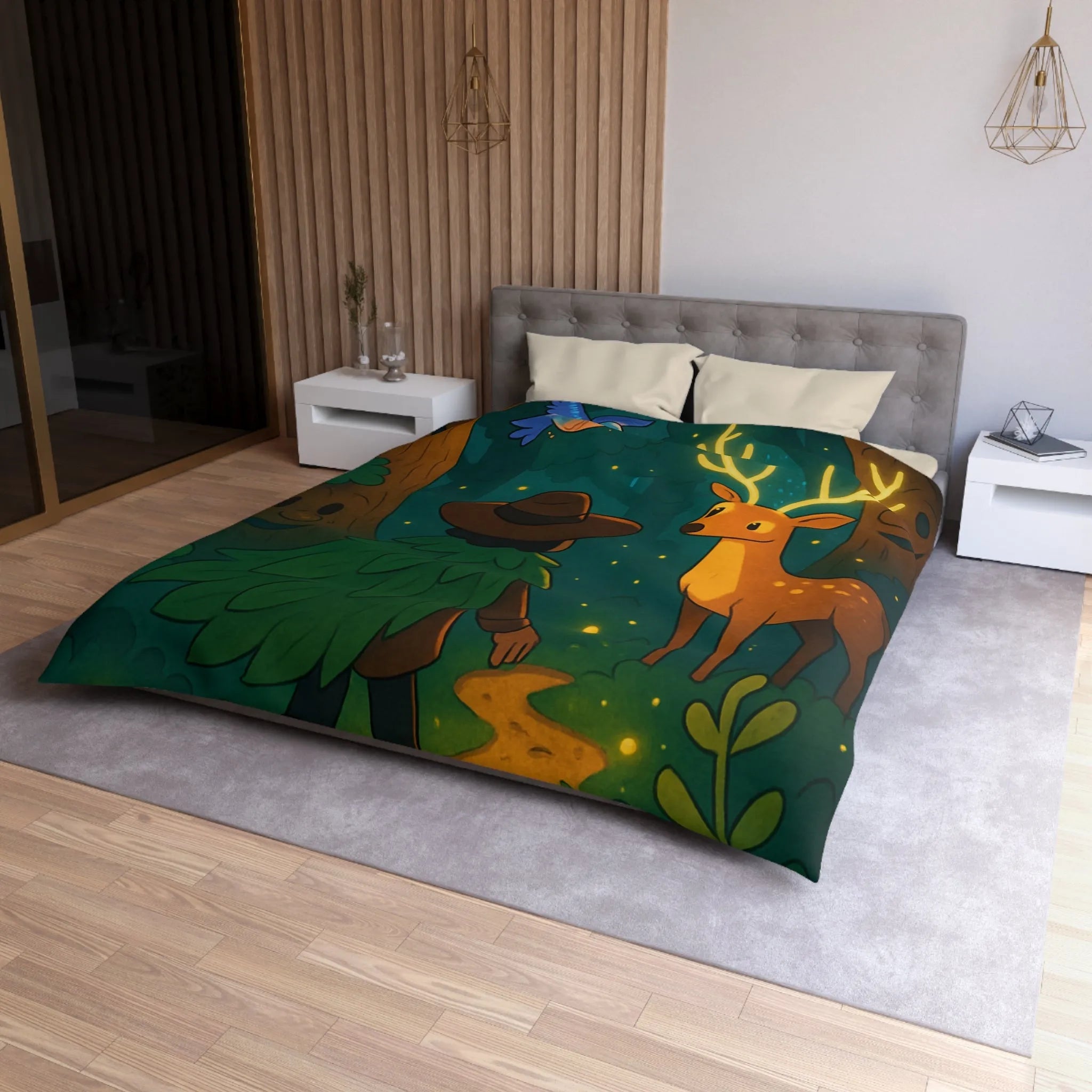 Housse de Couette Microfibre Création Artistique Moderne Design Exclusif Décoration Chambre