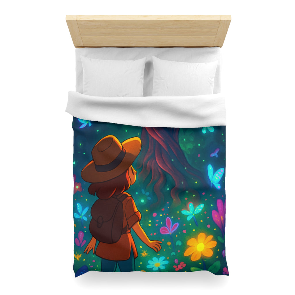 Housse de Couette Microfibre Illustration Unique Design Moderne Décoration Intérieure Raffinée