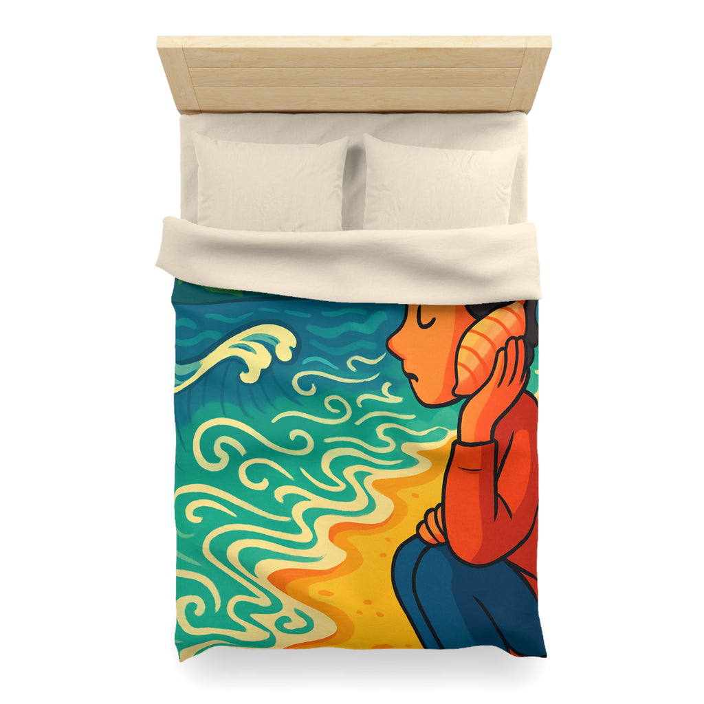 Housse de Couette Microfibre Design Artistique Moderne Décoration Chambre Confort Premium