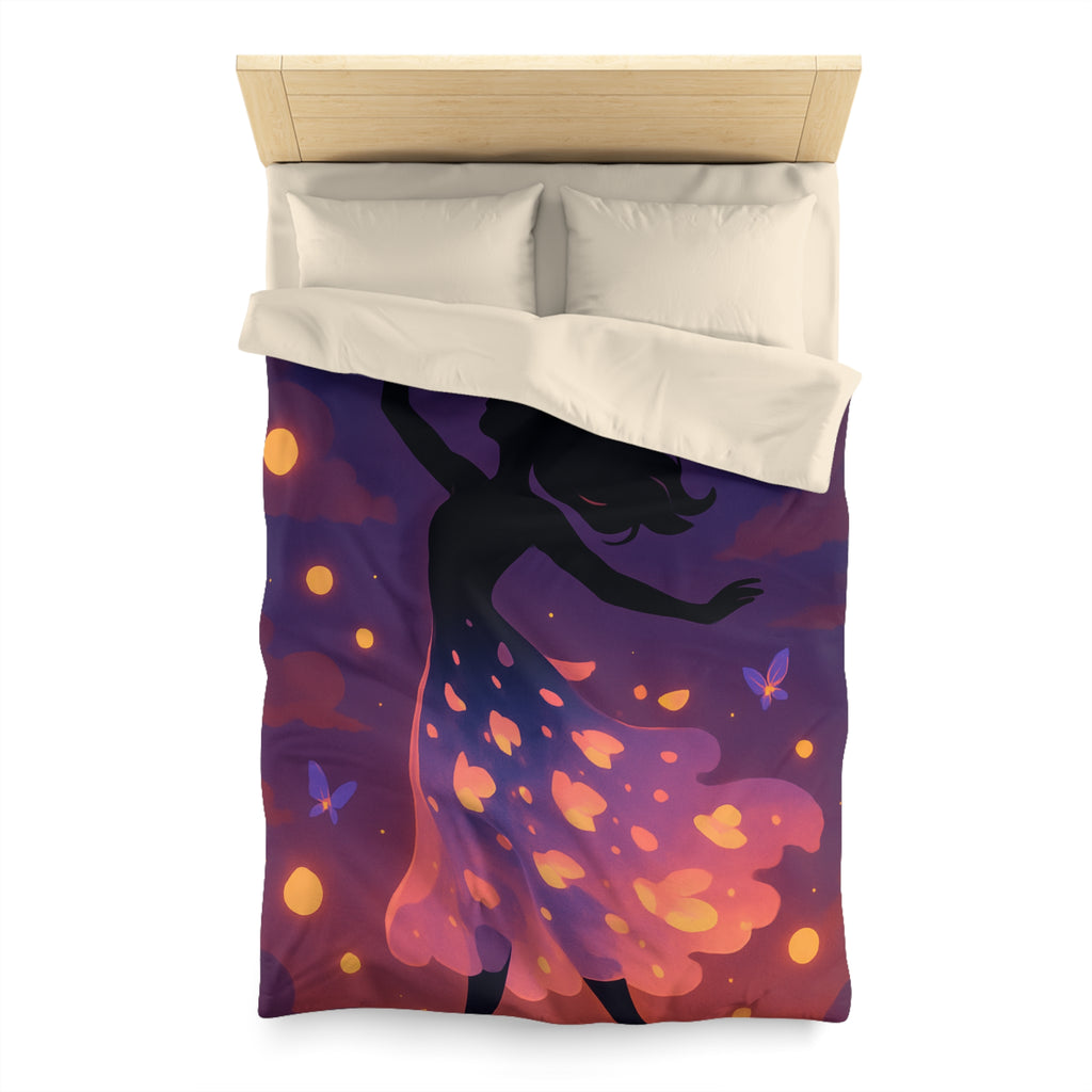 Housse de Couette Microfibre Design Artistique Moderne Décoration Chambre Confort Premium