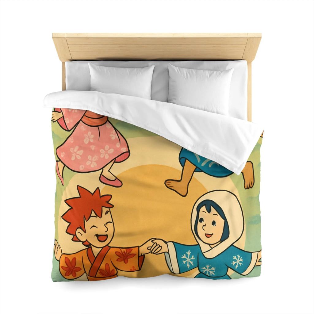 Housse de Couette Microfibre Art Graphique Contemporain Style Décoratif Chambre Tendance