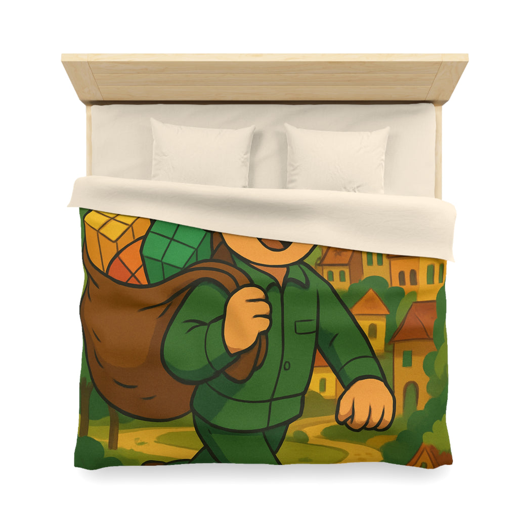 Housse de Couette Microfibre Motif Créatif Original Style Contemporain Chambre Élégante