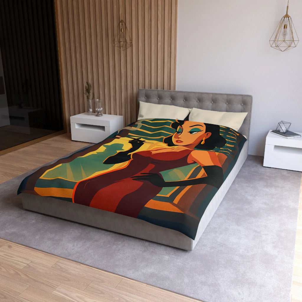 Élégance rétro avec femme fatale smoking pour ambiance nocturne mystérieuse en rouge profond