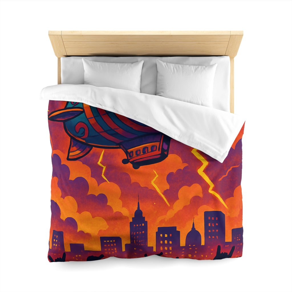 Housse de Couette Microfibre Illustration Unique Design Moderne Décoration Intérieure Raffinée