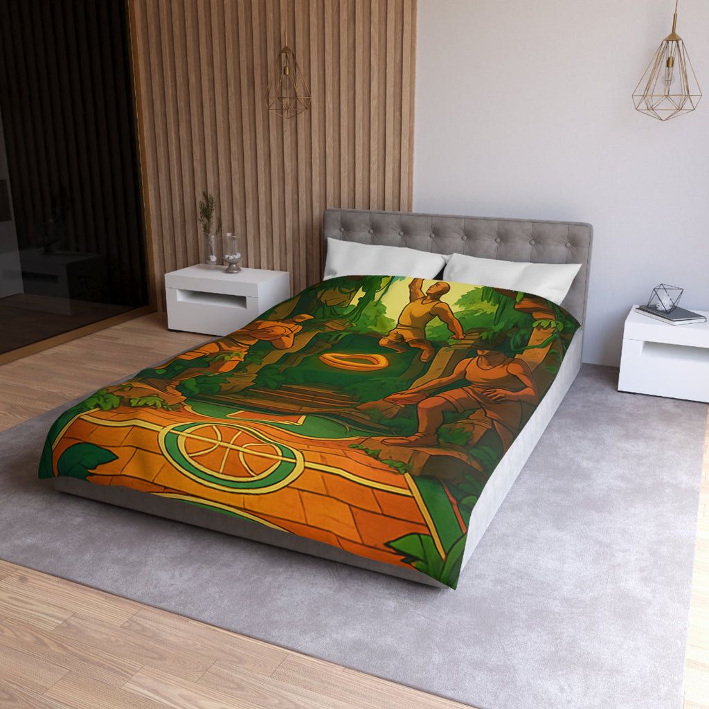 Housse de Couette Microfibre Illustration Unique Design Moderne Décoration Intérieure Raffinée