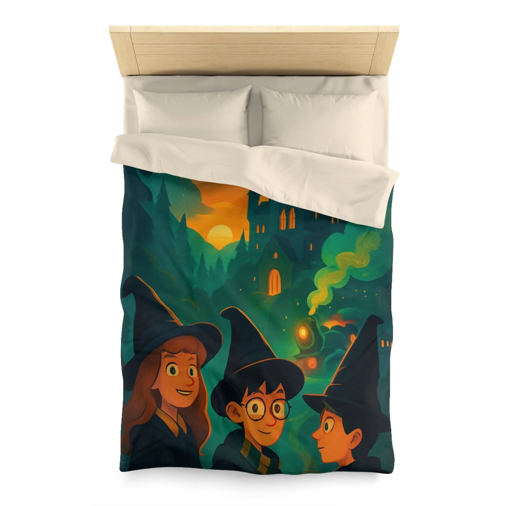Explorez l'univers magique des sorciers avec une housse de couette mystérieuse et captivante