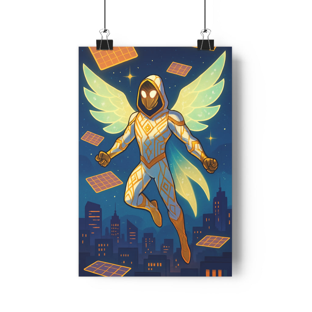 Poster décoratif lumineux héros moderne chambre bureau dynamique éclatant futuriste ciel étoilé 30x46cm qualité