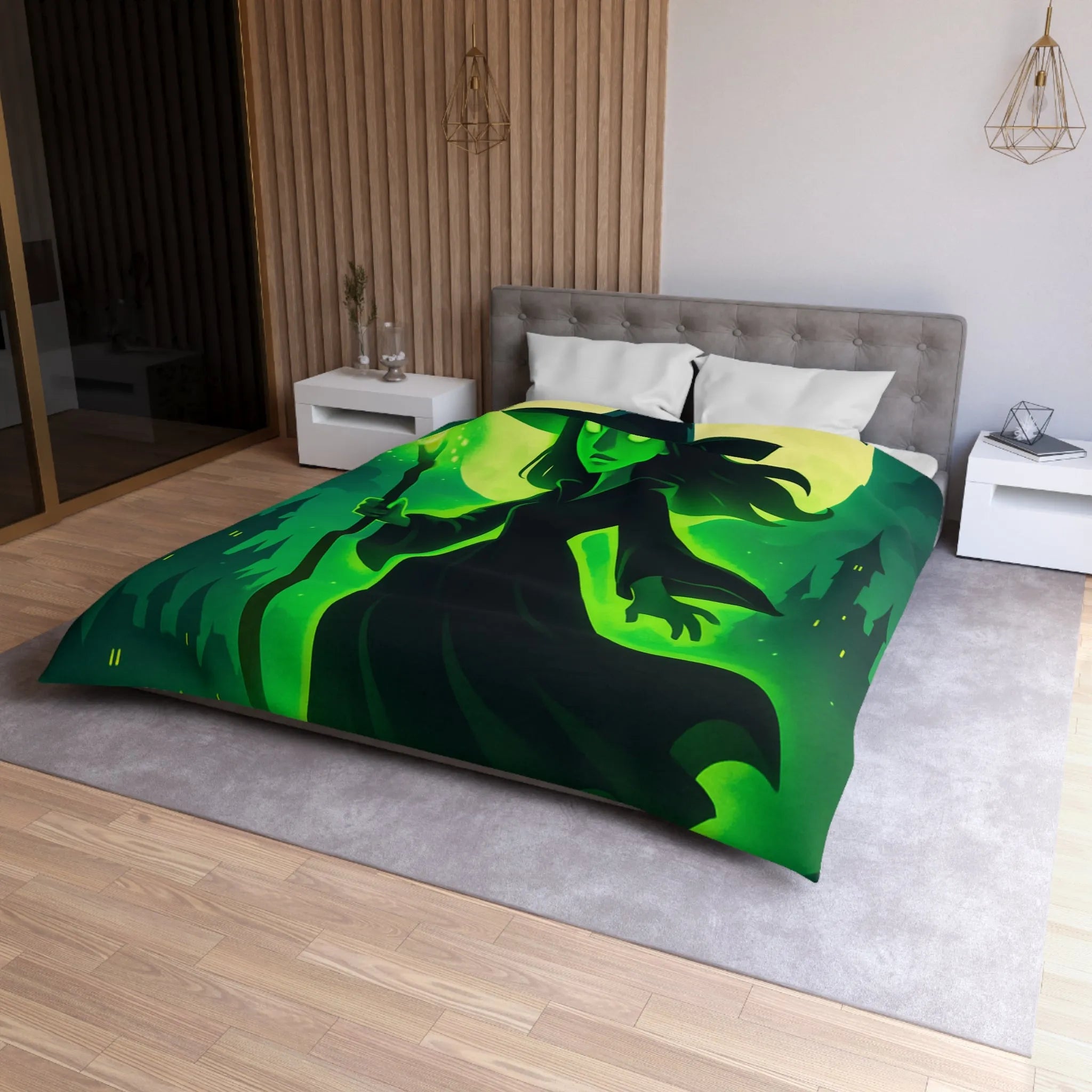 Housse de Couette Microfibre Art Graphique Contemporain Style Décoratif Chambre Tendance