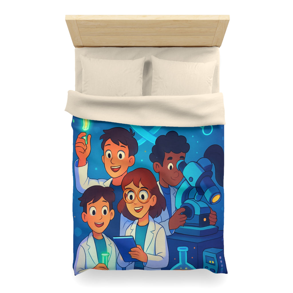 Housse de couette science fun pour enfants avec motifs ADN et chimie amusante