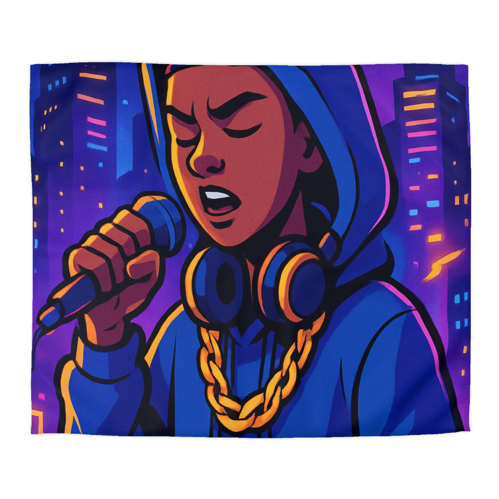 Housse de Couette Microfibre Motif Créatif Original Style Contemporain Chambre Élégante