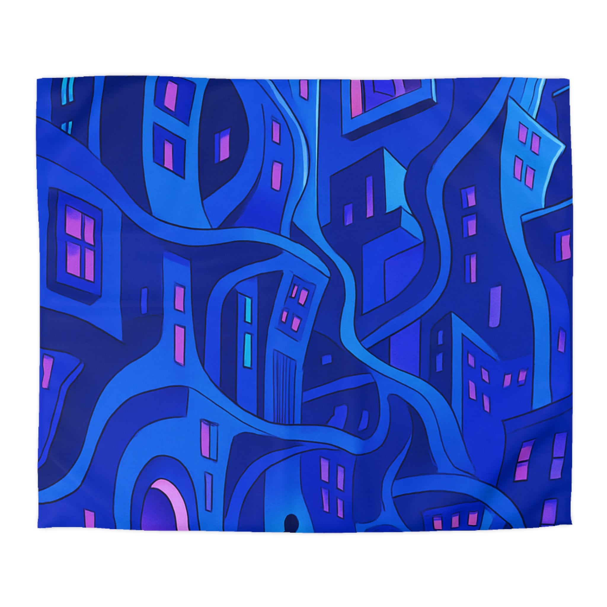 Housse de Couette Microfibre Motif Créatif Original Style Contemporain Chambre Élégante