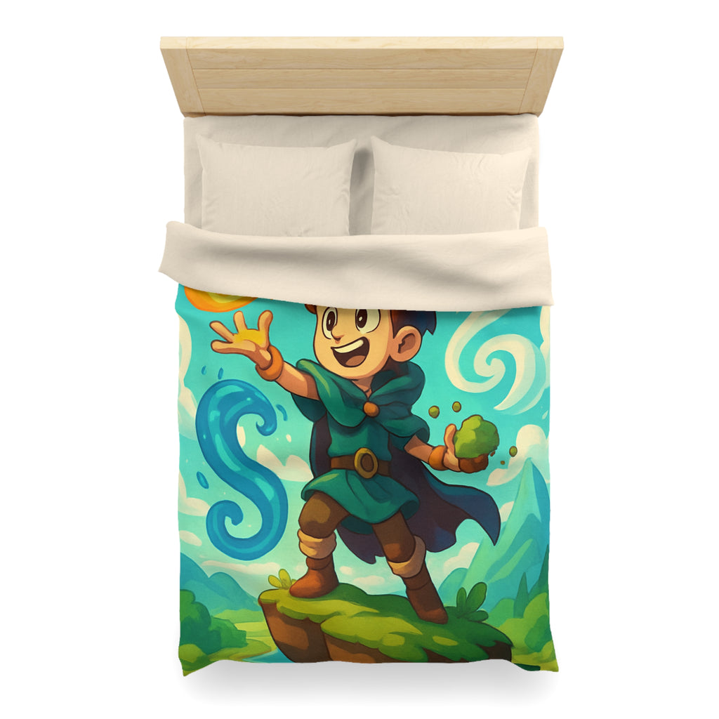 Housse de Couette Microfibre Motif Créatif Original Style Contemporain Chambre Élégante