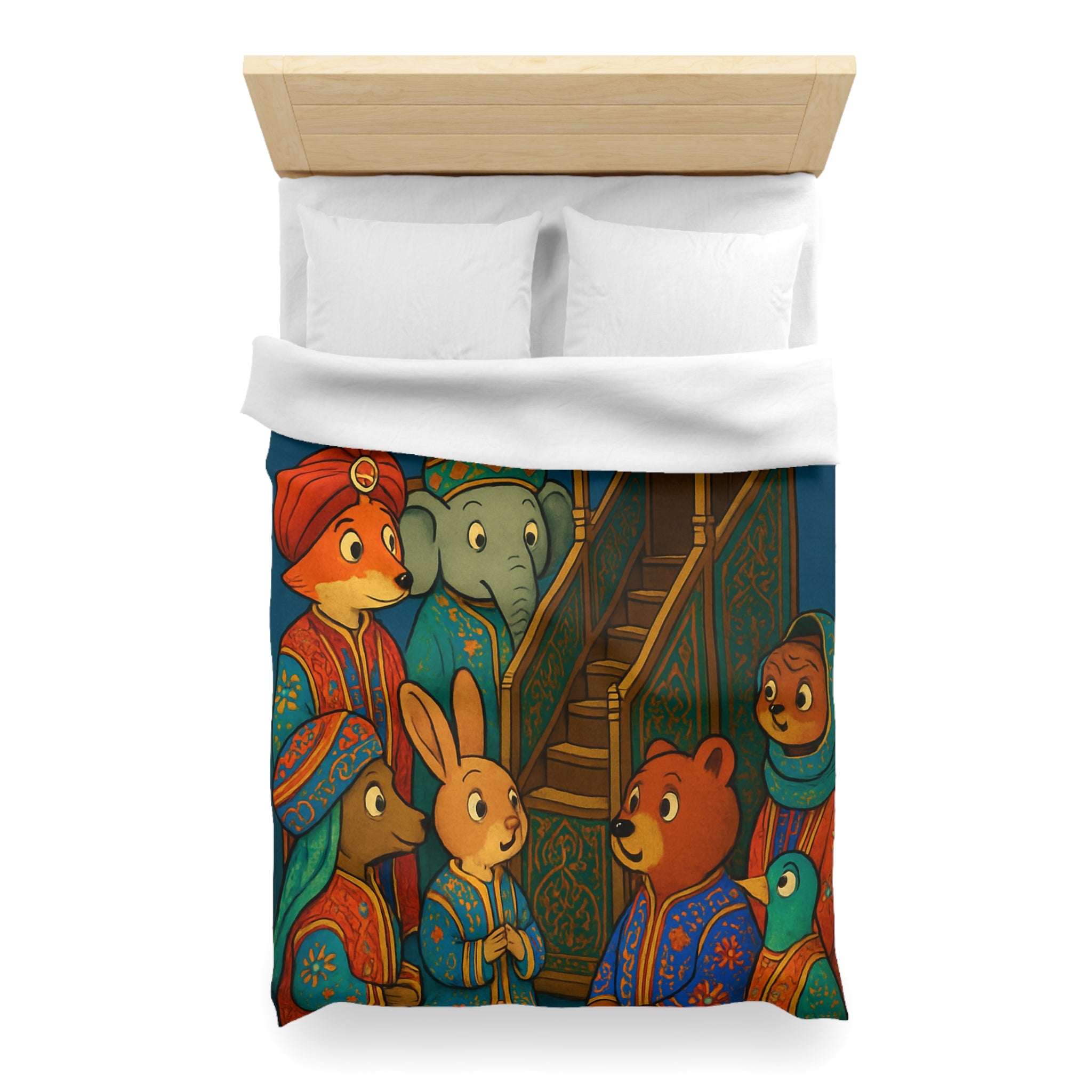 Housse de Couette Microfibre Design Artistique Moderne Décoration Chambre Confort Premium