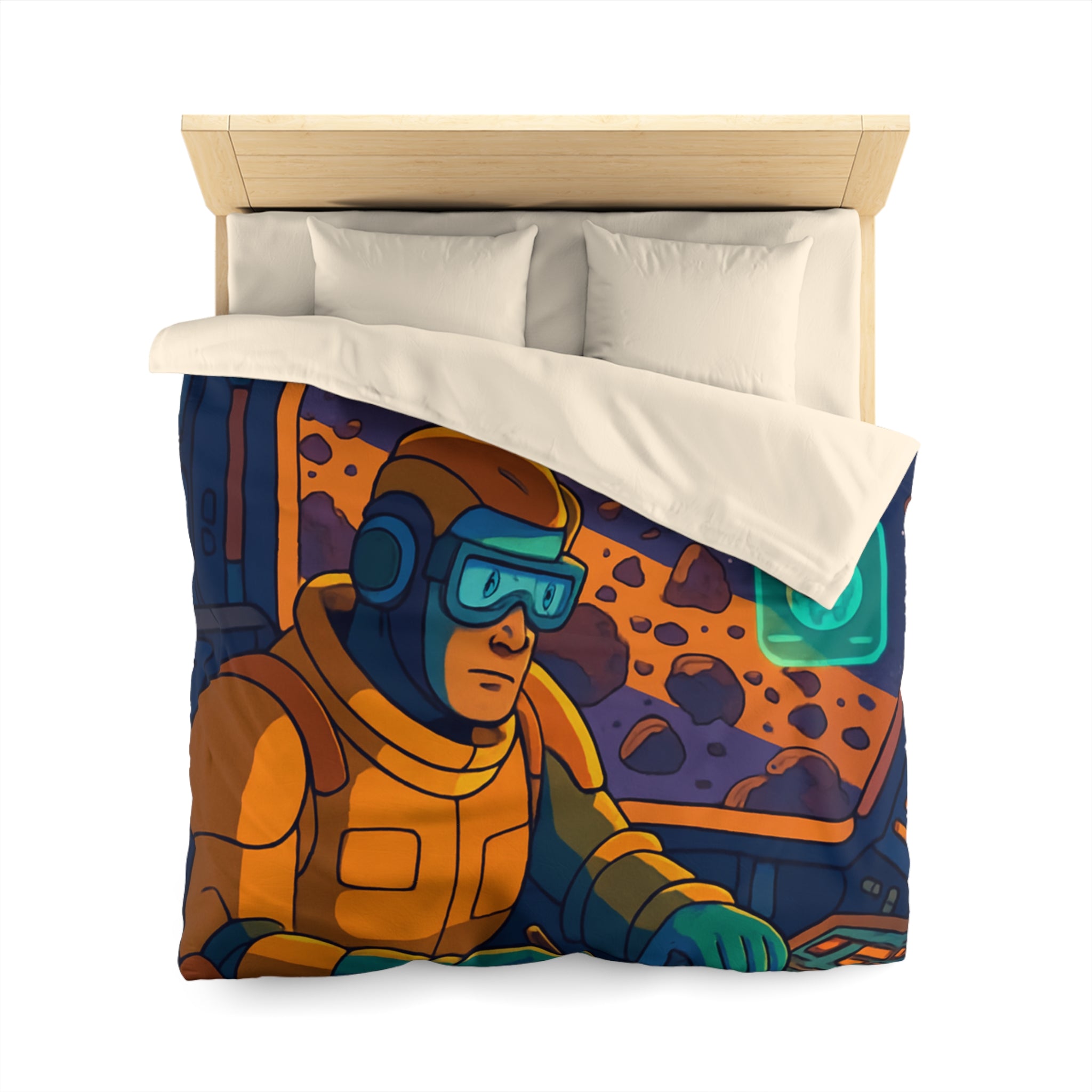 Housse de Couette Microfibre Illustration Unique Design Moderne Décoration Intérieure Raffinée