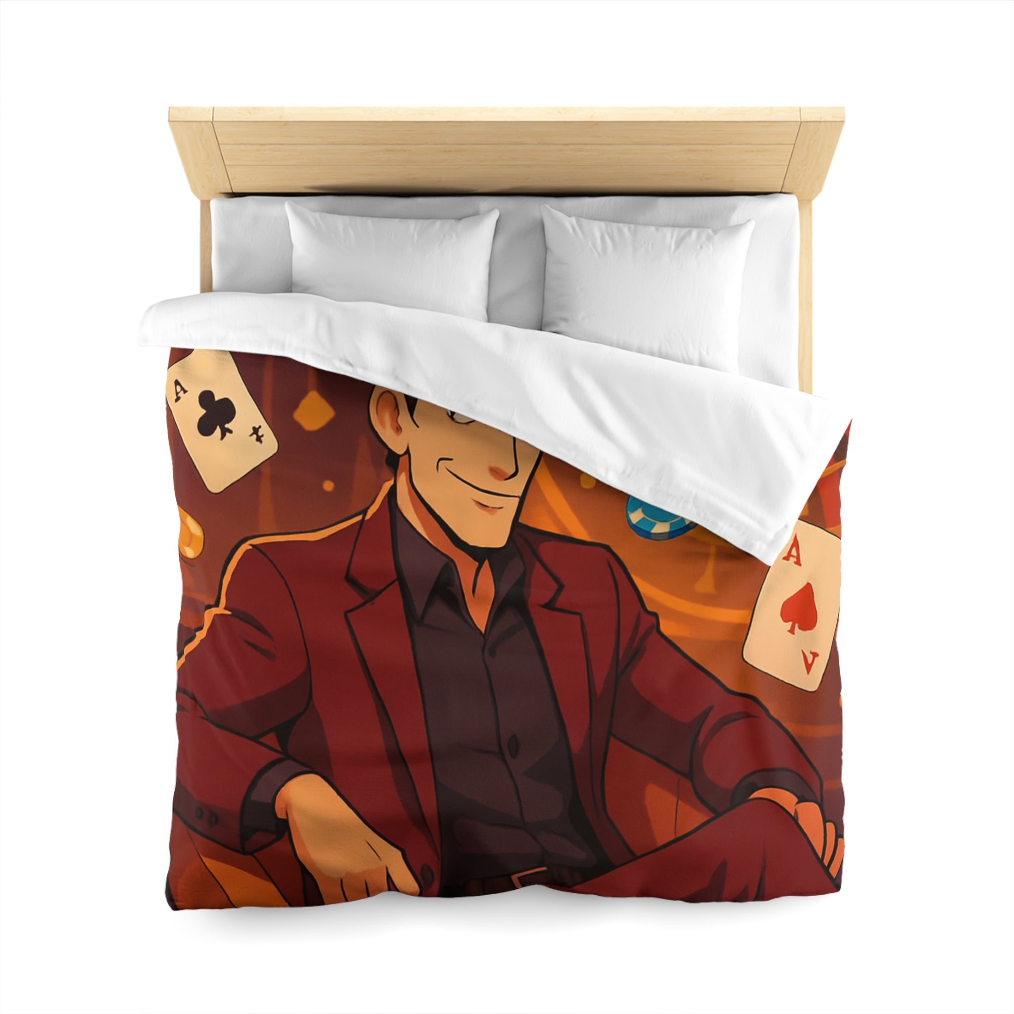 Housse de Couette Microfibre Motif Créatif Original Style Contemporain Chambre Élégante