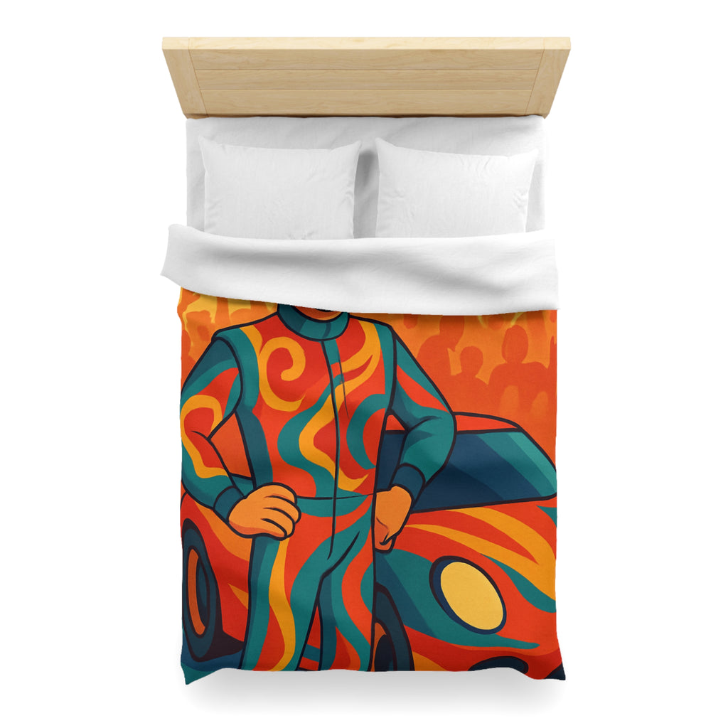 Housse de Couette Microfibre Illustration Unique Design Moderne Décoration Intérieure Raffinée