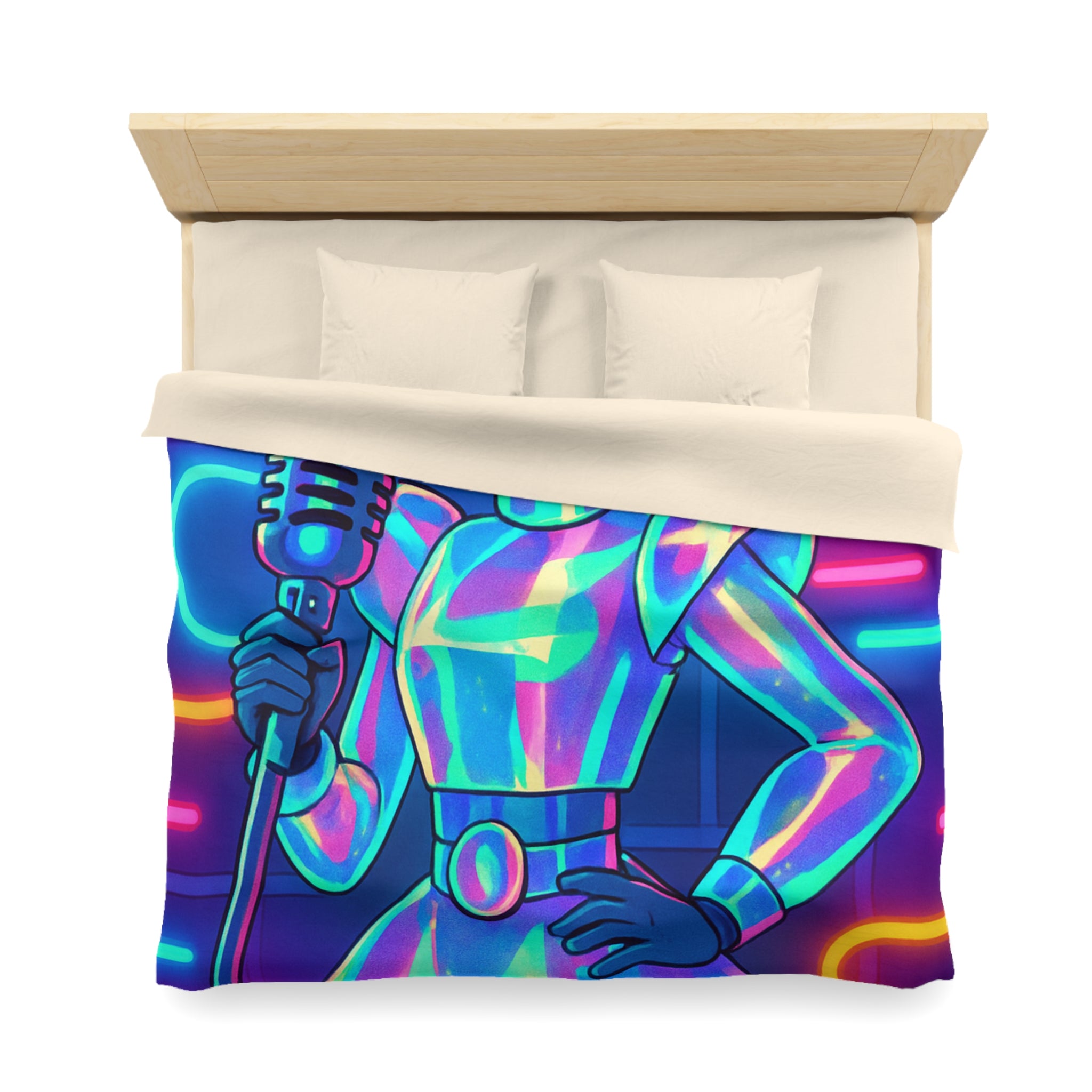 Housse de Couette Microfibre Design Artistique Moderne Décoration Chambre Confort Premium