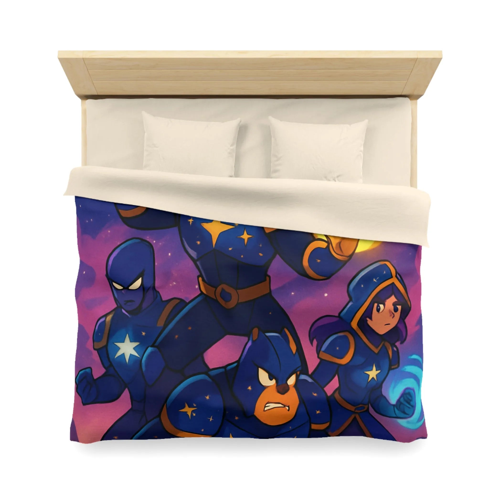 Housse de Couette Microfibre Art Graphique Contemporain Style Décoratif Chambre Tendance