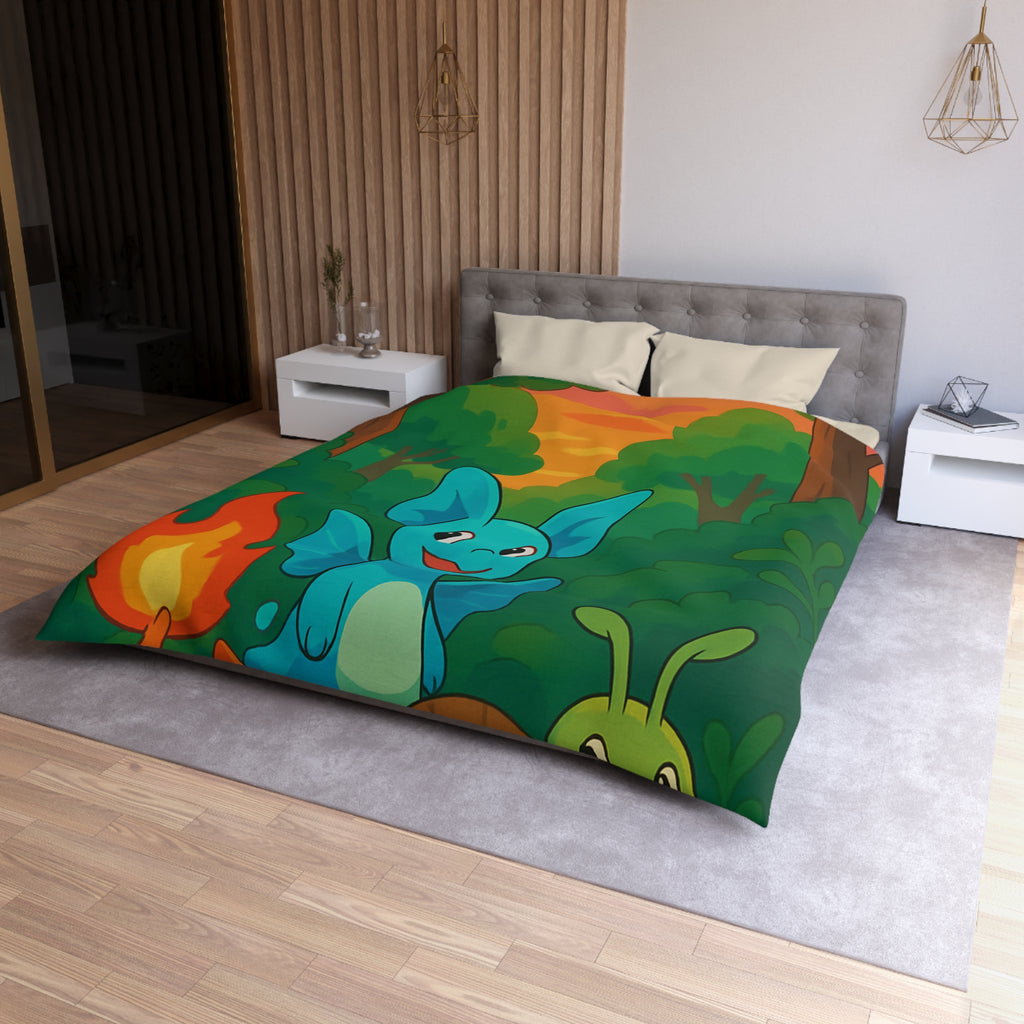 Housse de Couette Microfibre Illustration Unique Design Moderne Décoration Intérieure Raffinée