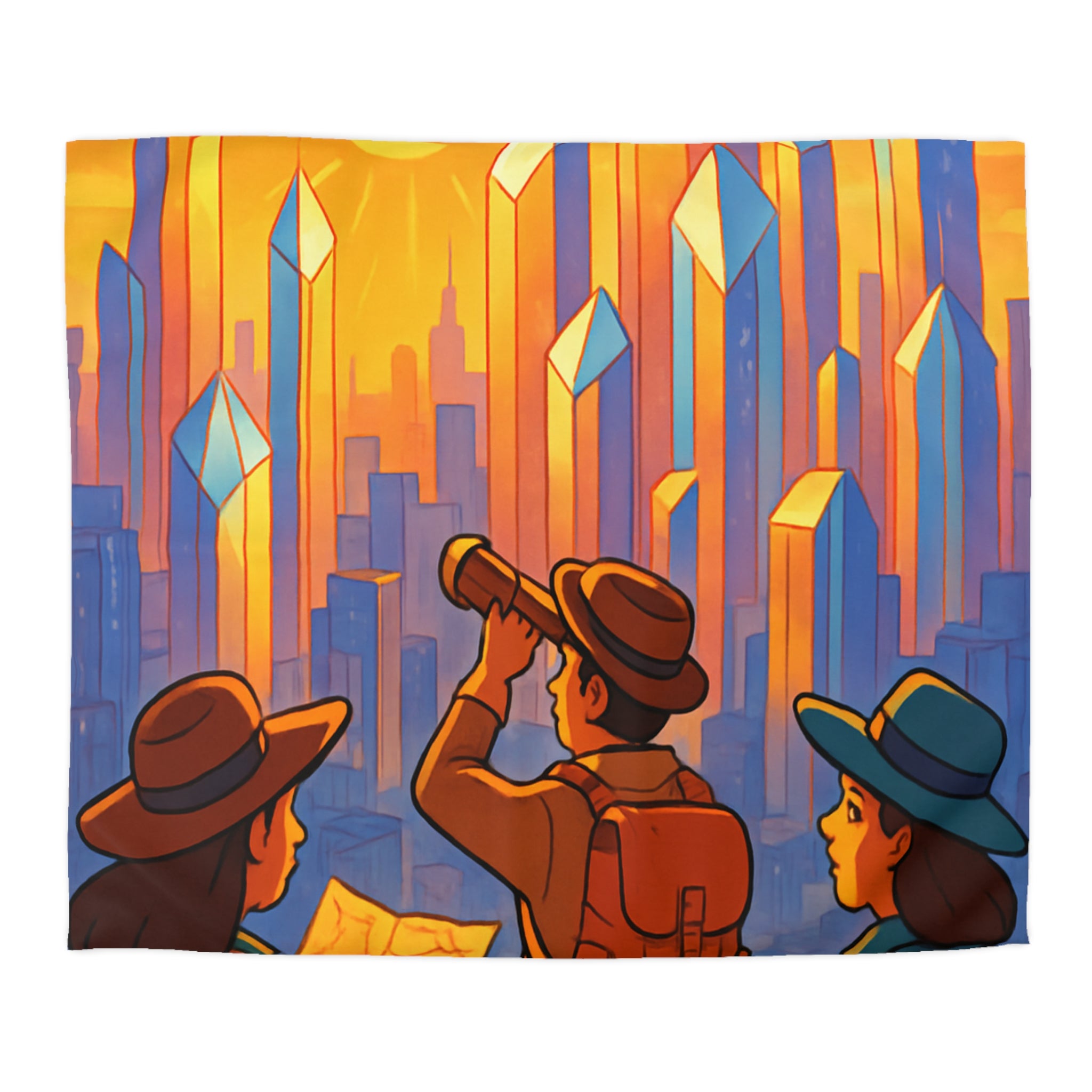 Housse de Couette Microfibre Illustration Unique Design Moderne Décoration Intérieure Raffinée