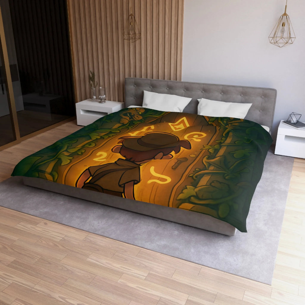 Explorez l'univers enchanté avec cette housse de couette magique et mystérieuse pour enfants